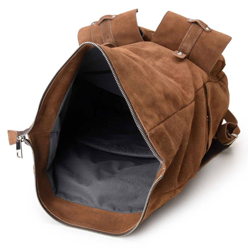 Men's Cappuccino Leather Backpack – CNS M136