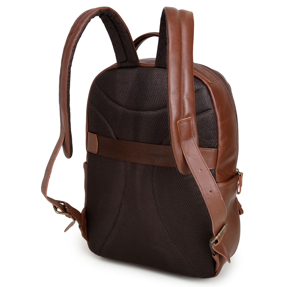 Men's Cognac Leather Backpack – CNS M102