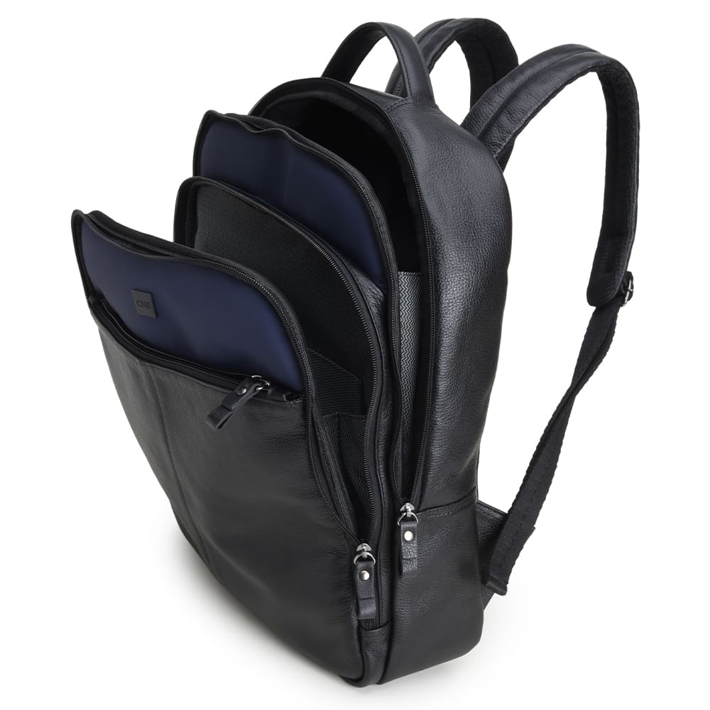Men's Black Leather Backpack – CNS M103