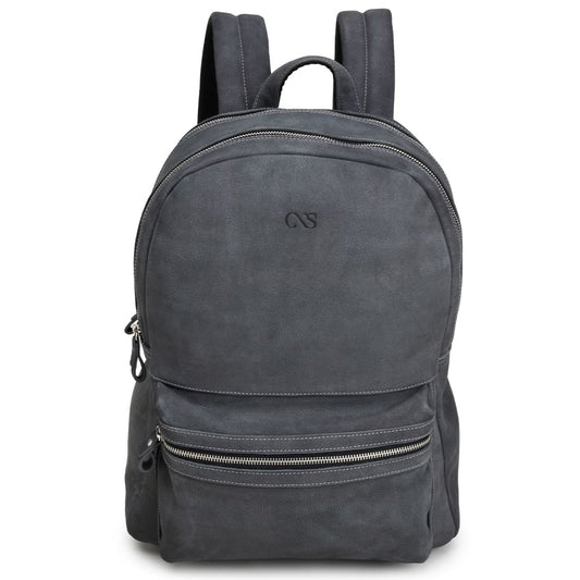 Men's Charcoal Leather Backpack – CNS M125