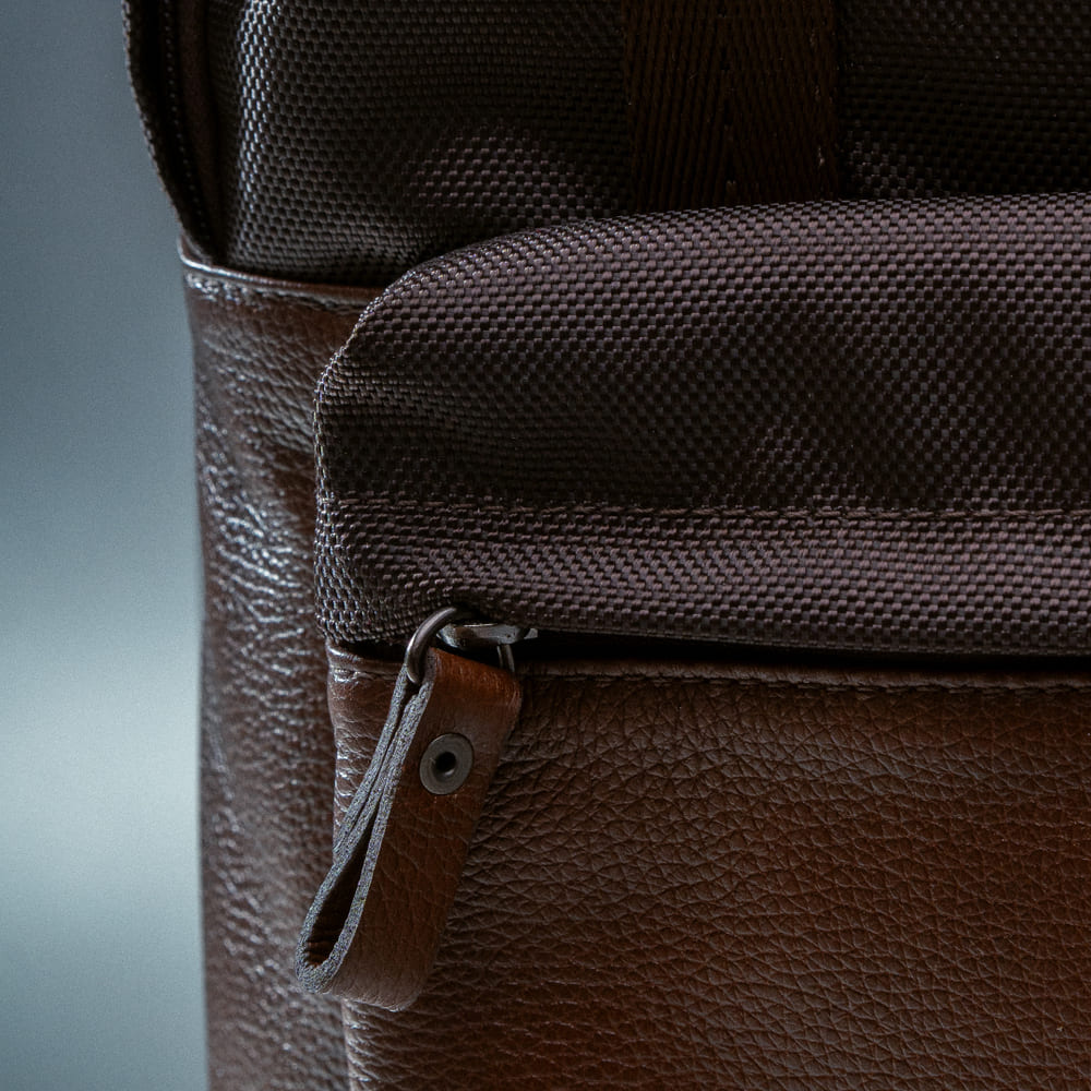 Men's Coffee Leather Backpack – CNS 103A